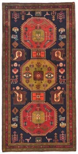 Handmade Tribal Pictorial Design Oriental Runner Rug Decorative Carpet 5X10 ft