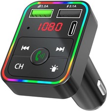 Transmisor de FM Bluetooth Para Carro Auto Radio Aux Manos Libres Adaptador