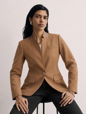J. Crew Women s Office Regent Wool Blazer in Camel Tan New with Tags US 14 Tall