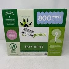 Babyganics Baby Wipes, Fragrance Free w/ Avocado Oil & Aloe Extracts (800 Count)
