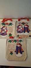 Red Hat Society Christmas Holiday Edition  Small Tote Bag , NEW set of 9