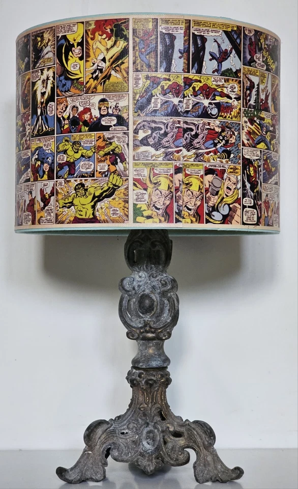 Marvel Avengers Comic Book Strip Ceiling Drum Lampshade Kids Bedroom Lampshade - Image 3 of 4