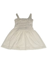 ASOS Women's Dress Medium White. 100% Cotton Sleeveless.