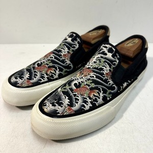 Three Tides Tattoo X Ubiq Slip On Shoes Mens 11 Sakura Fubuki Mutsuo Street RARE Bucketfeet Día de los Muertos Slip-On Skate | Mercari main image 2