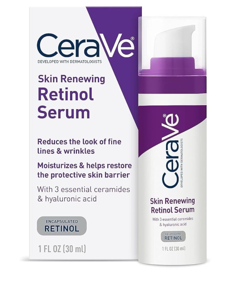 CeraVe Anti Aging Retinol Serum 1 oz Cream Serum for Smoothing Fine Lines