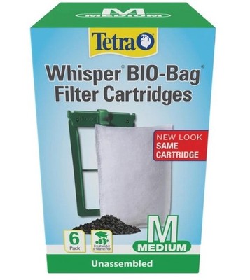 Tetra Whisper Bio-Bag Disposable Filter Cartridges Unassembled Medium 6 Pack