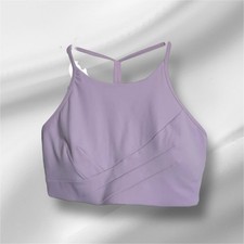 Lululemon Flow Y Wrap Front Bra Size 8 High Neck PKPI Pink Nulu New w/tag