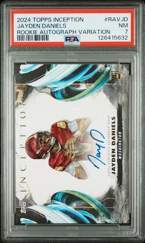 2024 Topps Inception Jayden Daniels Rookie Auto Variation PSA 7