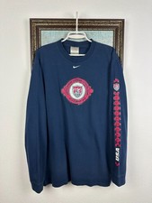 Vintage Nike USA Football Long Sleeve Shirt Soccer Blue Jersey Trikot Mens Sz M