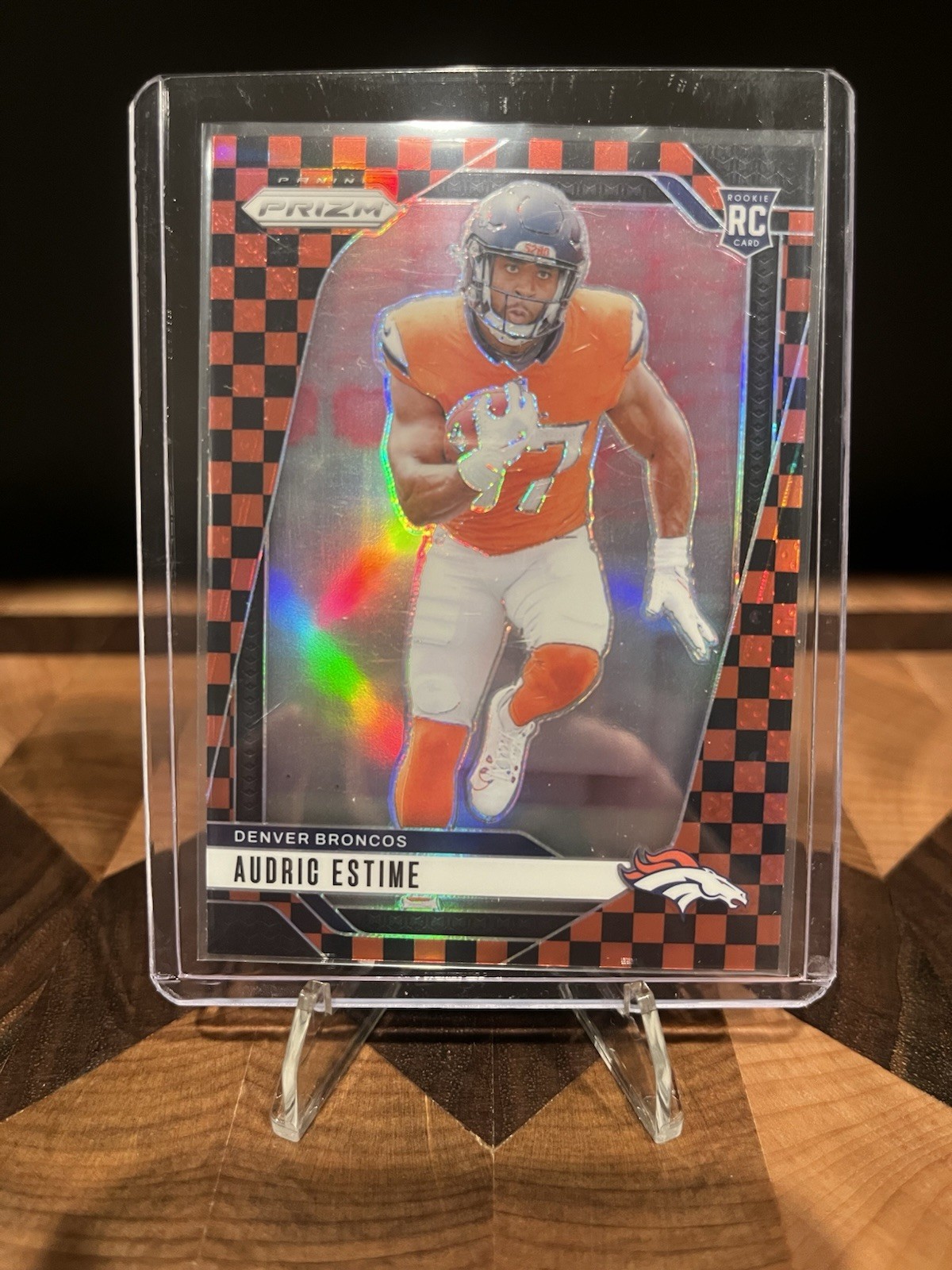 2024 Panini Prizm - Rookie Audric Estime #306 Black & Red Checker Prizm (RC) SSP