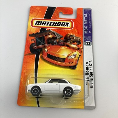 2007 Matchbox Metal Three Car Card #32 of 75 White Alfa Romeo Giulia Sprint GTA