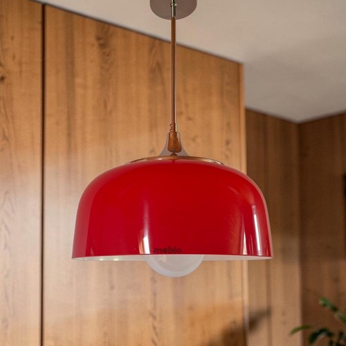 Red Meblo Guzzini Ceiling Light Lamp Plastic