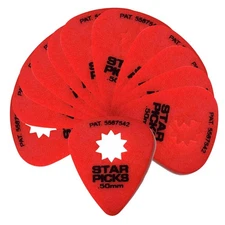 Everly Star Pick 0.50mm 12 Picks Red