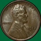 1932 Lincoln Wheat Cent Uncirculated UNC Coin #34081