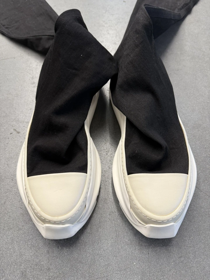 Botas de mezclilla Rick Owens DRKSHDW medias abstractas talla 41/11 EE. UU. Foto 4 de 4