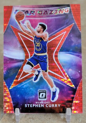 Stephen Curry 2020-21 Donruss Optic Star Gazing Red Pulsar Prizm H2 SSP Warriors