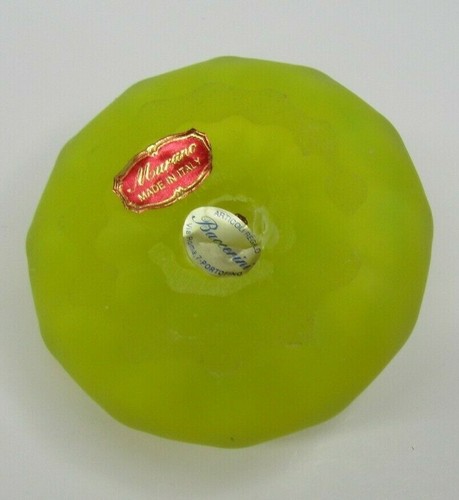 Murano Decorative Blown Yellow Glass Squash Pumpkin Fruit - Picture 4 of 4