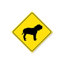 Neapolitan Mastiff Dog Diamond Metal Sign Wall Breed Pet Lover Animal Silhouette