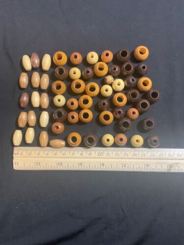 Lot of Wood Beads round Various Wood - Picture 1 of 3
