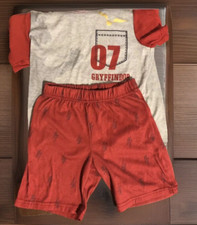 Harry Potter Kids Gryffindor Pajama Set T-Shirt  Shorts 07 Sleepwear Size 4/5