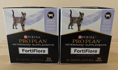 Purina FortiFlora Cats Probiotic (30ct x 2) Pro Plan Veterinary Supplement 07/25