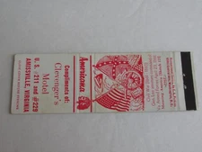 L211 Matchbook Cover VA Virginia Clevengers Motel Amissville