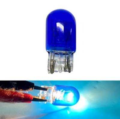 T20 580 Seitenlicht DRL BLAU W21/5W Dualfilament 7443 versteckte 12 V Glühbirnen
