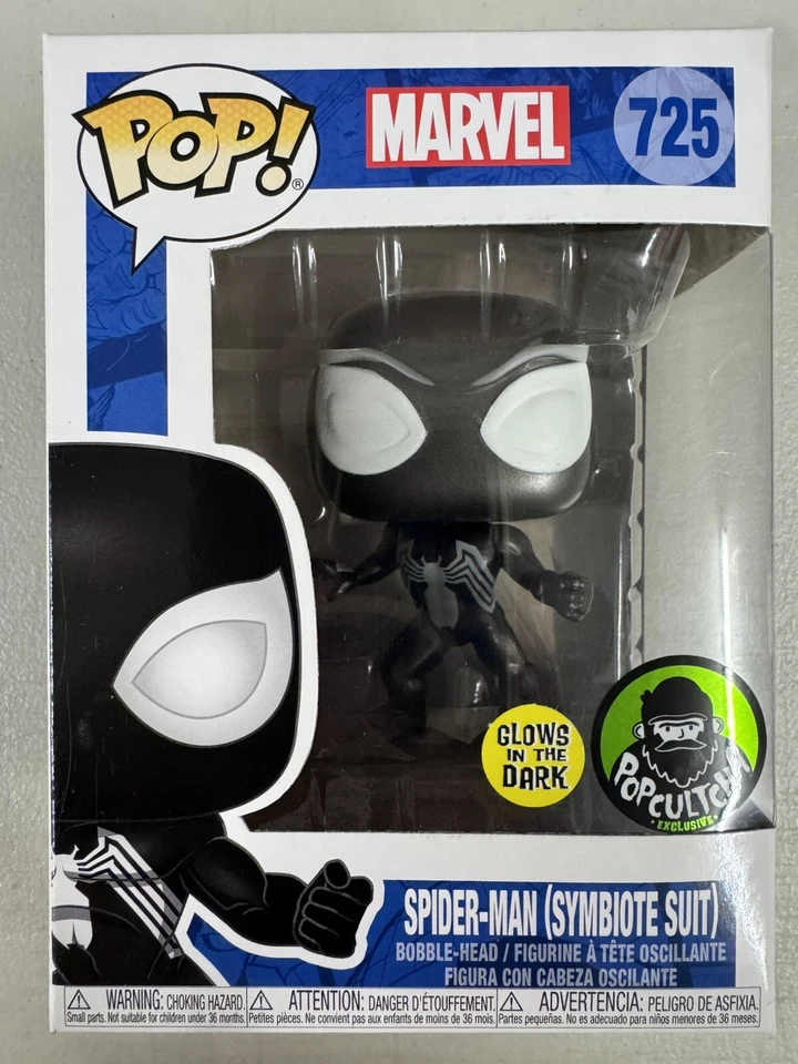 Spider-Man (Traje Simbionte) Brilla 725 ~ Marvel ~ Vinilo Funko Pop ~ RARO + ESTUCHE RÍGIDO Foto 2 de 4