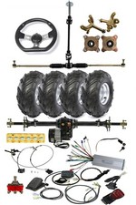 40" Go Kart Rear Axle Full Kit Electric Differential Motor 48V 1000W Golf Buggy