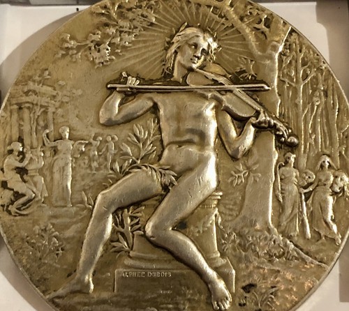 MÉDAILLE EN ARGENT DUBOIS SILVER MEDAL MUSIQUE ART DIAMÈTRE 68 mm POIDS 153 g - Imagen 2 de 14