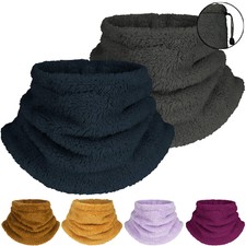 Winter Neck Warm Gaiter Thick Fleece Balaclava Ski Mask Tube Scarf for Men Women