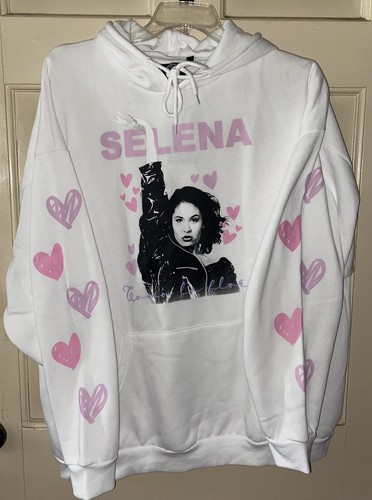 Selena sweatshirt hoodie 3X white color 