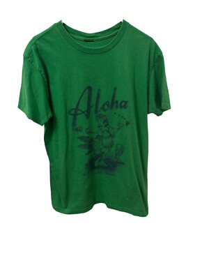 Quiksilver Aloha green hula dancer shirt size large