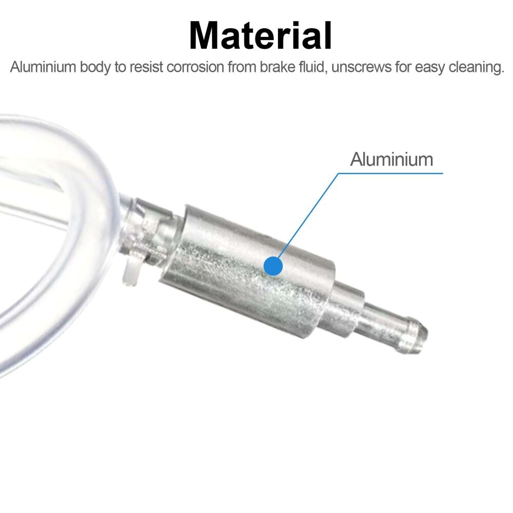 UK Car Motorcycle Brake Bleeder Clutch Bleeding Tool One Way Valve Tube