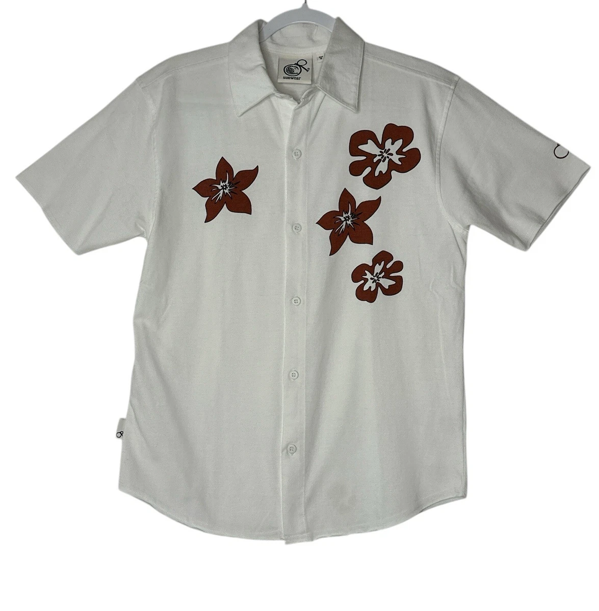 Hawaiian Shirts for Men Summer Short Sleeve Button Down Floral Shirts Tropical Holiday Big Tall Aloha Beach Shirts A-White