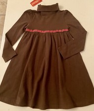 NWT Girls 5 Gymboree  FALL HOMECOMING  Brown Cotton Jersey Turtleneck L/S DRESS