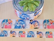 7/8, 1 1.5" 1 YD Princess Ribbon Arora Snow White Cinderella Disney Castle