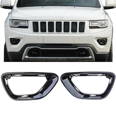 Nebelscheinwerfer Umrandung Schwarz Glanz für Jeep Grand Cherokee WK2 2014-2017