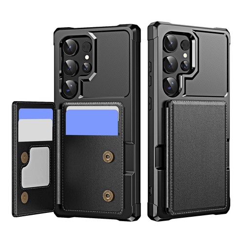 Shockproof Credit Card Slot Leather Back Case Cover For Samsung Galaxy Phone - Picture 20 of 52