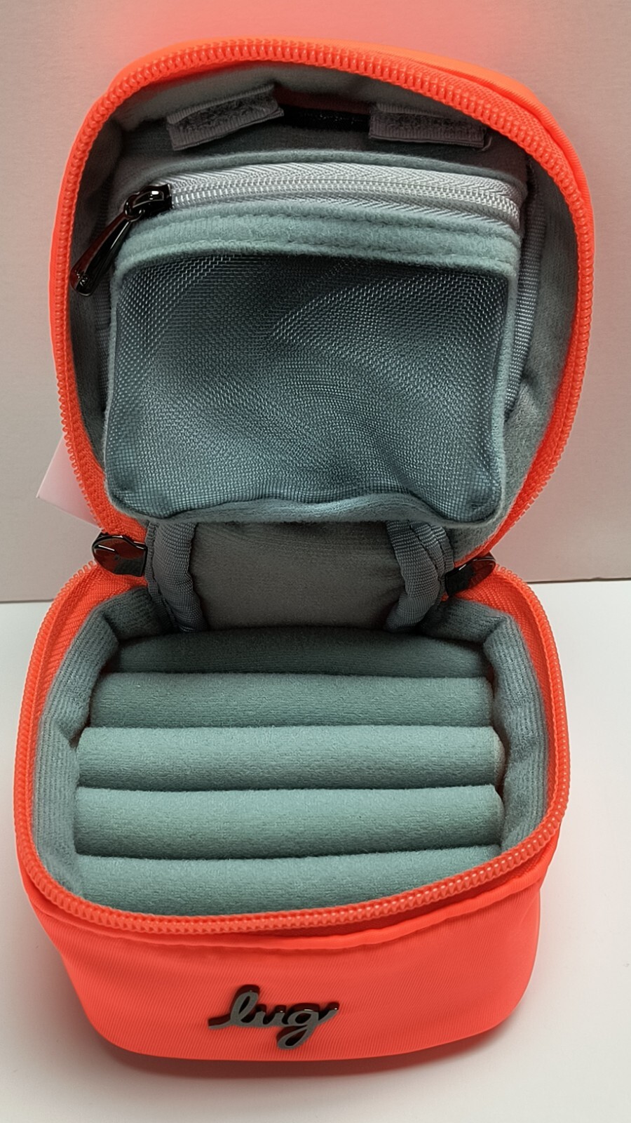 LUG MINI SWIZZLE JEWELRY CASE Color CORAL ORANGE New eBay