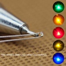20pcs Pre-wired Micro PTFE Wire SMD LED 0402 Light Different Colors Lamps