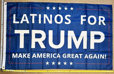 Donald Trump Flag FREE SHIPPING Latinos For Trump America Desantis USA Sign 3x5'