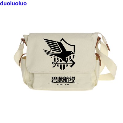 Anime Azur Lane Unisex Backpack Shoulder Bag Black/White Cross