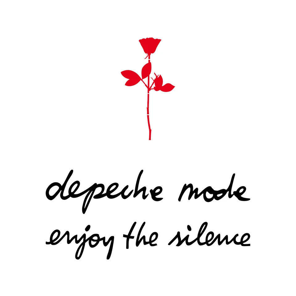 GREENIT 10cm Rose + 20cm depeche mode enjoy the silence Auto Aufkleber Tattoo Deko Folie