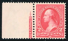 US Scott #267 George Washington (1895) Triangles 2¢ Carmine BEP MNH**FREE SHIP**