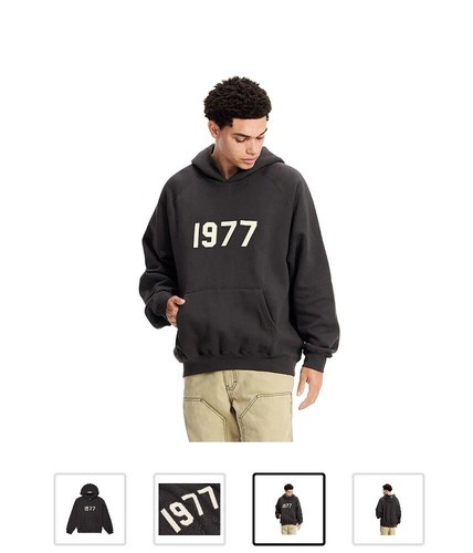 FEAR OF GOD ESSENTIALS hoodie 1977 IRON S22 Size XL - Picture 2 of 8