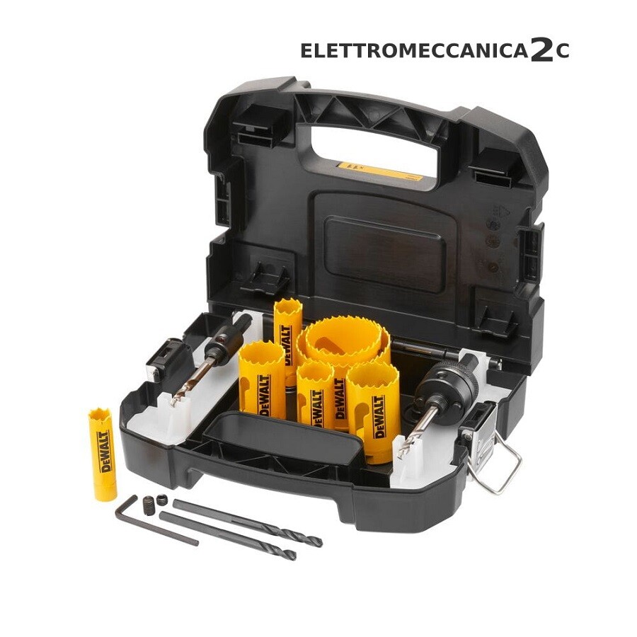 DEWALT DT90353-QZ EXTREME Set 11 Seghe a Tazza Bi-Metal Inox Plastica