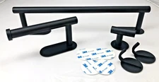Bathroom Accessories Hardwear Set  Hooks Toilet  Holder Matte  Black 5 Piece