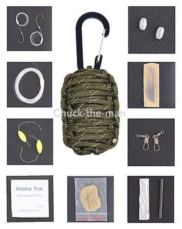 Lot 25 Paracordes Grenade – Kit De Survie BOB Camping Rando