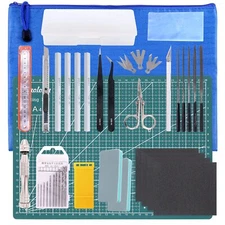 27Pcs Modeler Basic Tools Craft Set Hobby Building Tools Kit for Professional...